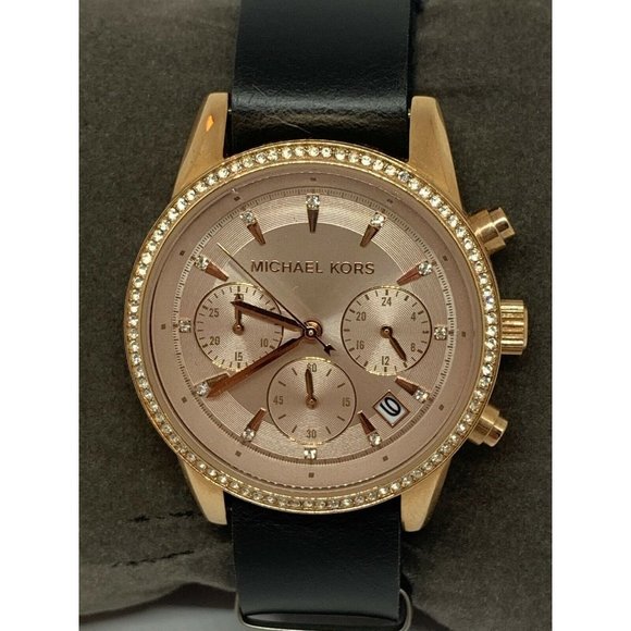 Michael Kors MK6307 Women\'s Leather Analog Rose Go main image 6